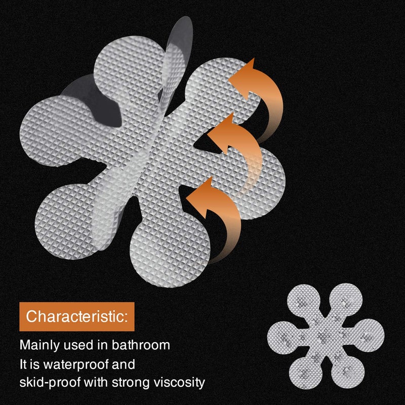 Secopad Bathtub Stickers Non-Slip, 24 PCS Safety Shower Treads Adhesive Appliques with Premium Scraper - Image 2